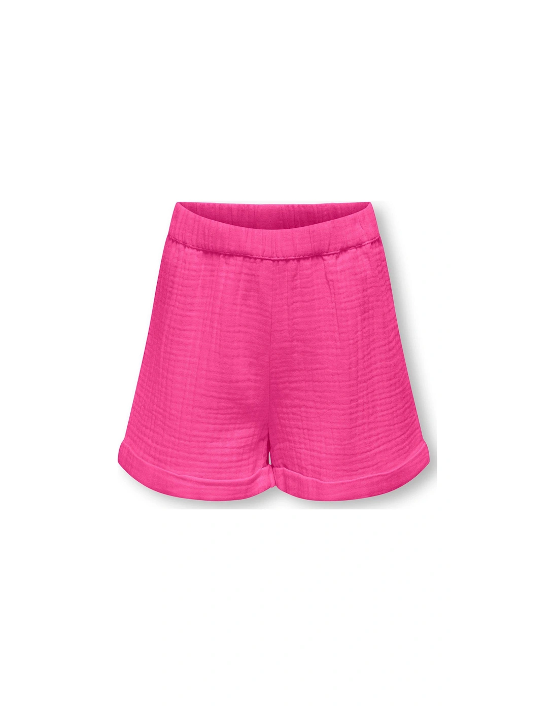 Girls Cheesecloth Shorts - Pink, 3 of 2