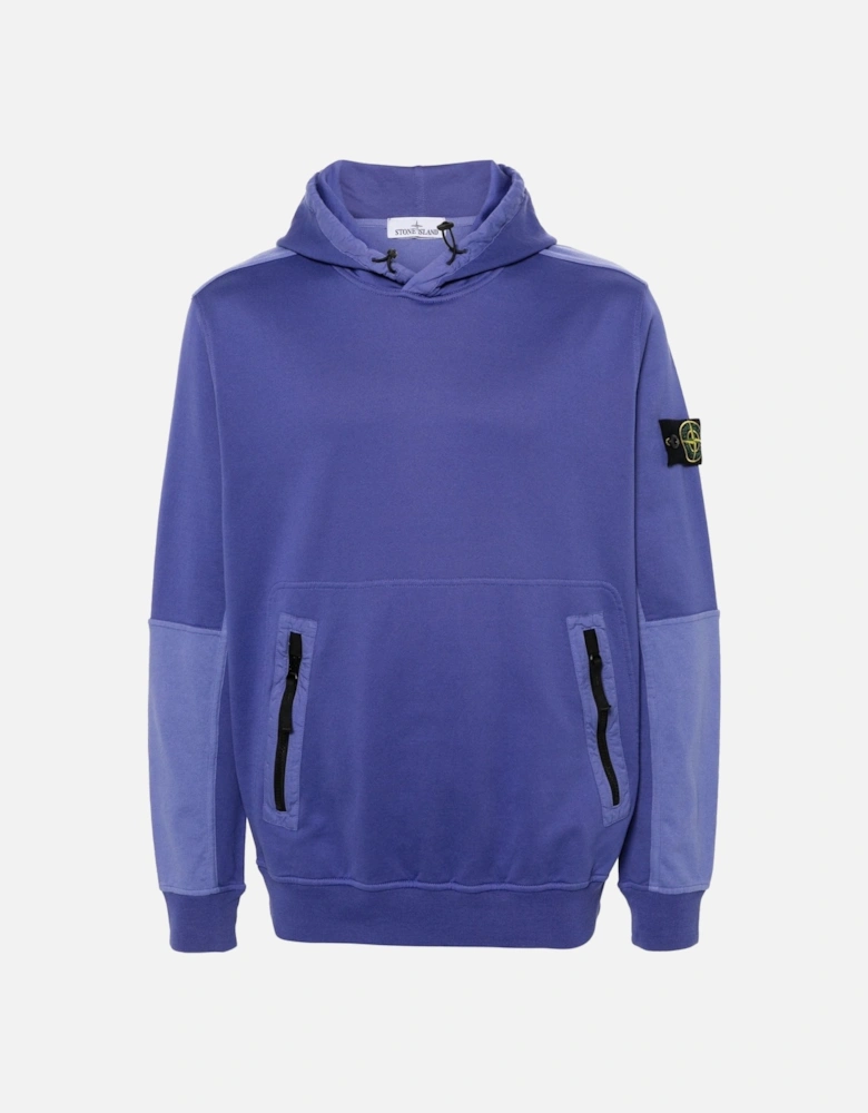 Pullover Cotton Hooded Top Purple