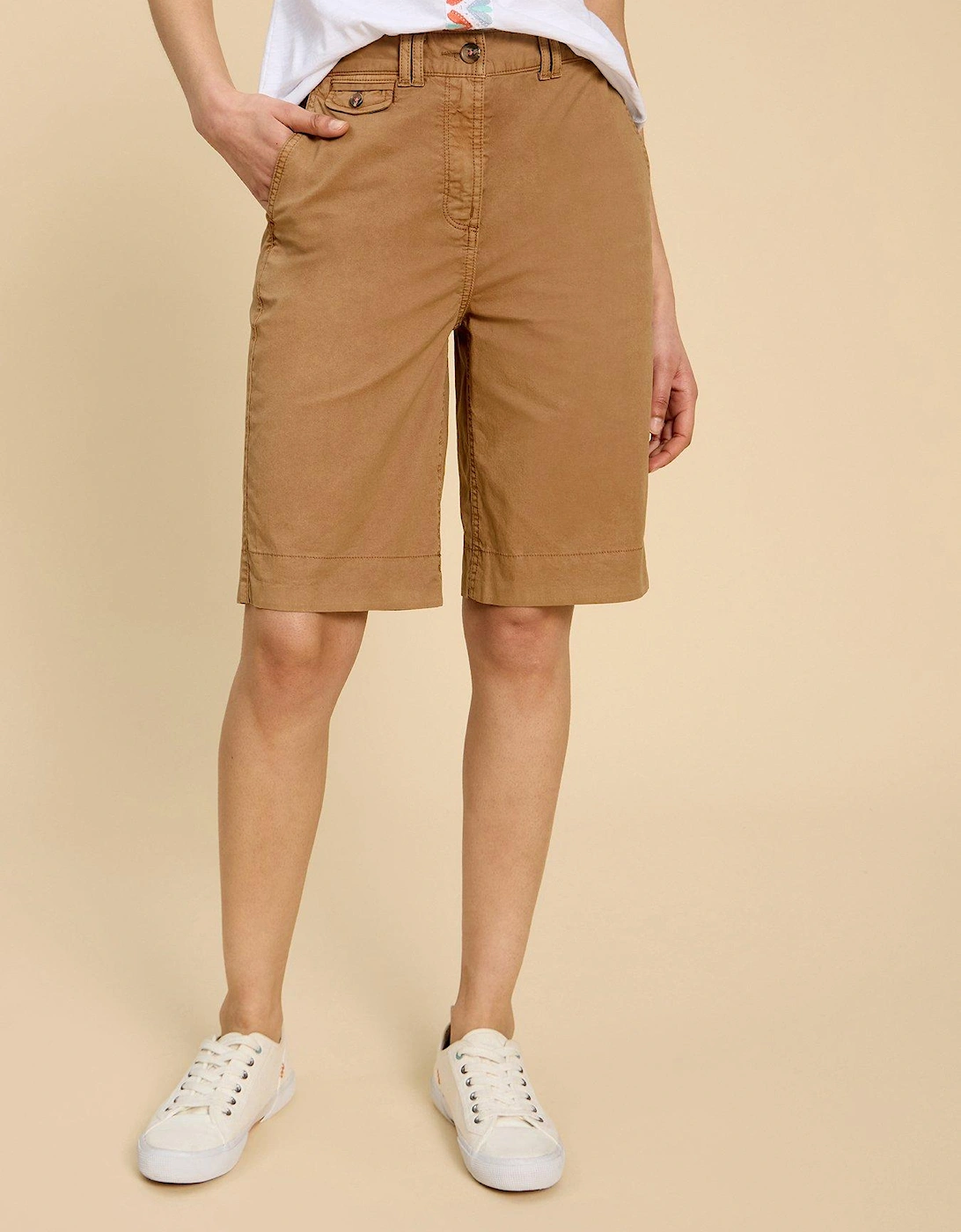 Hayley Organic Chino Shorts - Brown, 2 of 1