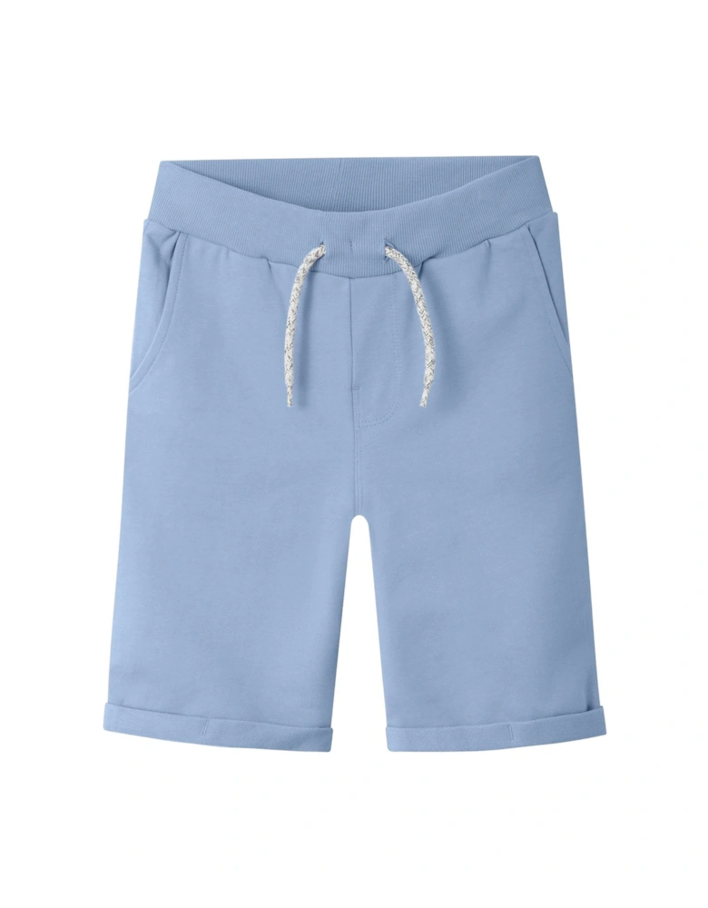 Boys Long Sweat Shorts - Chambray Blue