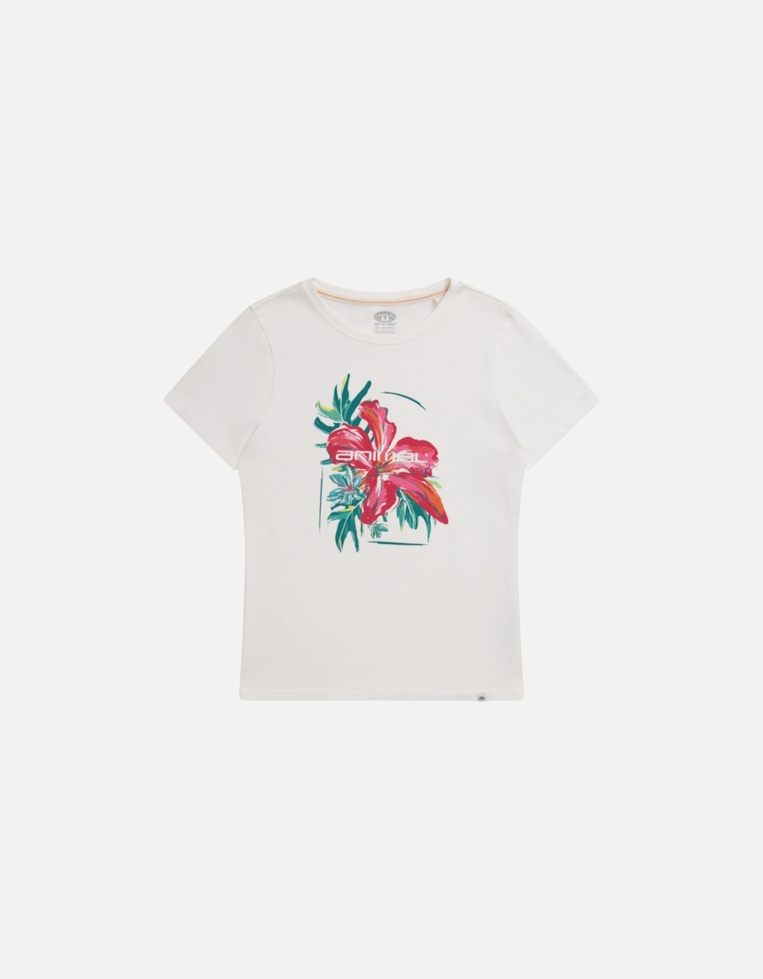 Womens/Ladies Carina Hibiscus Organic T-Shirt, 4 of 3