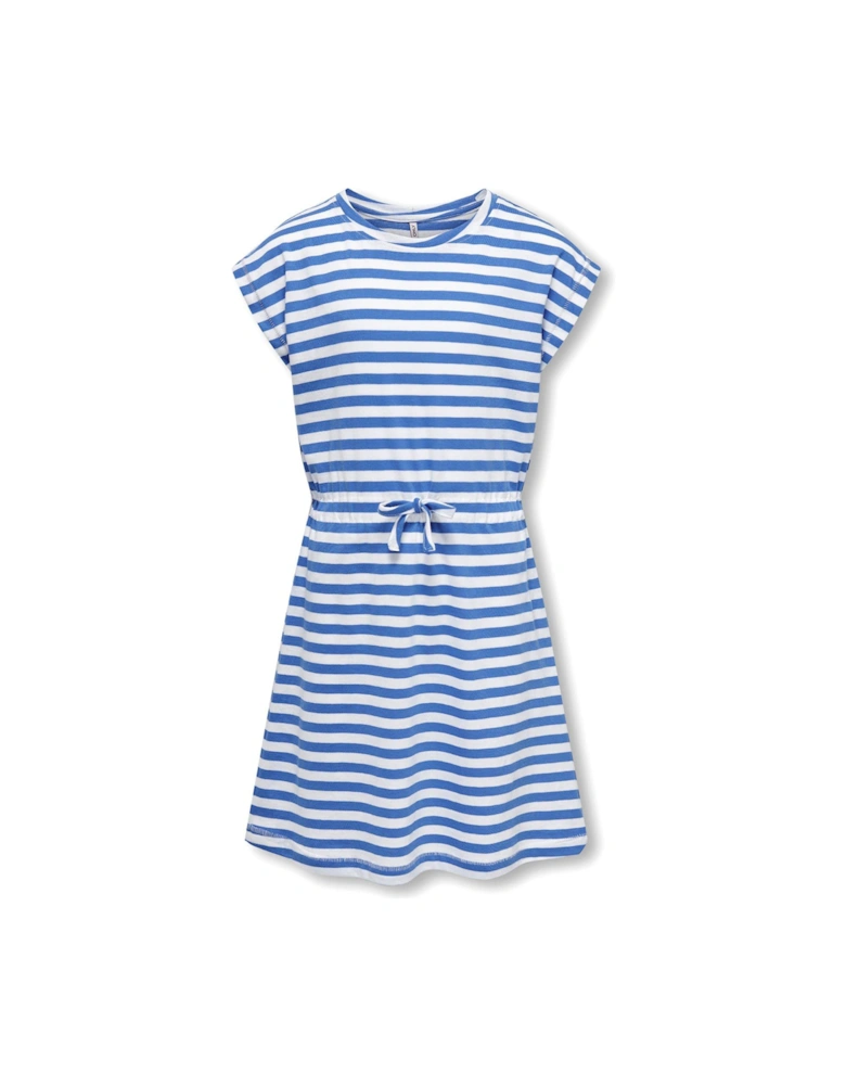 May Stripe Short Sleeve Dress - Blue