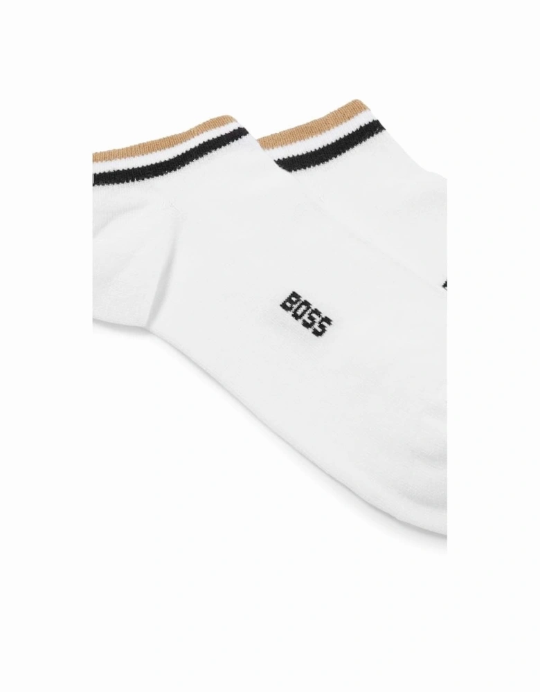 BOSS Orange 2 Pack Uni Stripe Mens Trainer Socks NOS