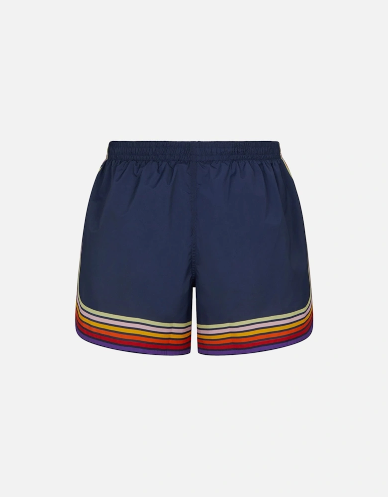 Branded Stripe Swimshorts Navy