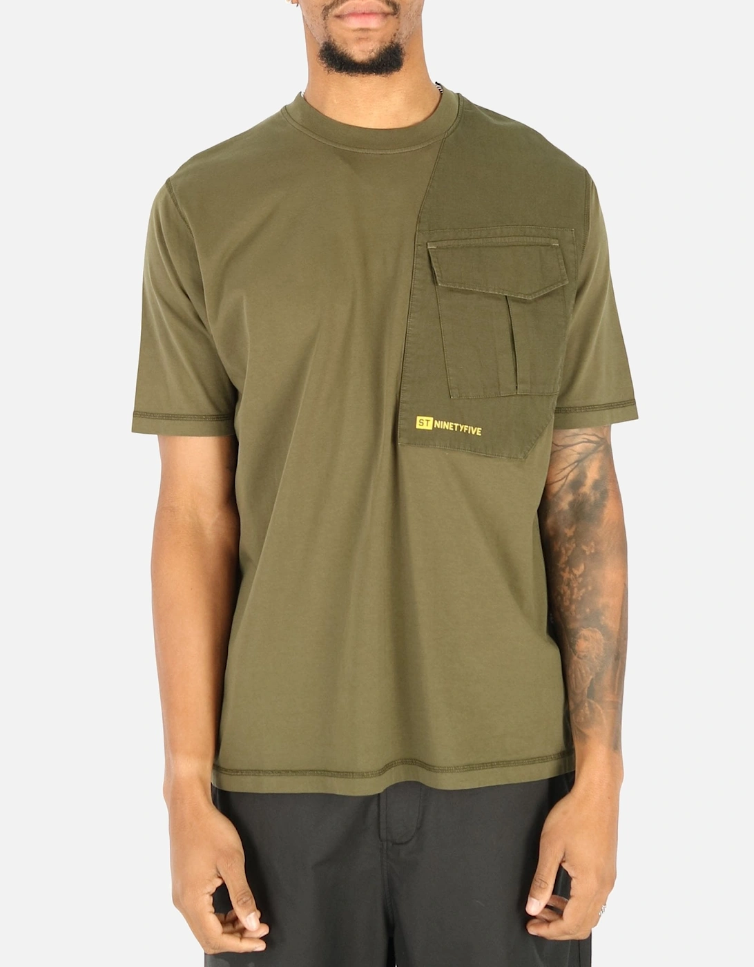 Chest Pocket Olive Tee, 5 of 4