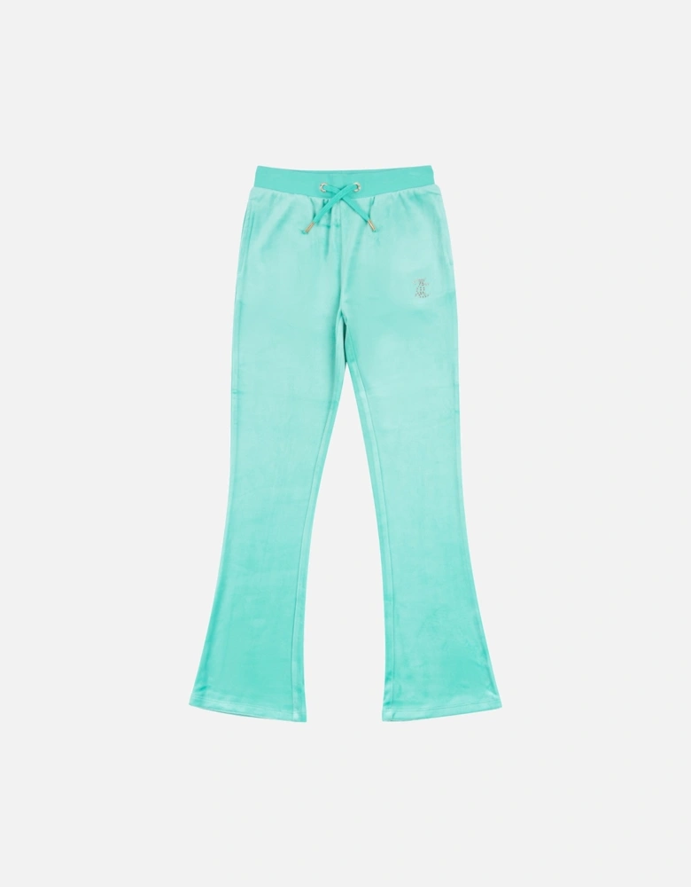 Youths Diamante Bootcut Joggers (Turquoise)