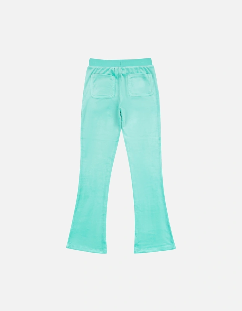 Youths Diamante Bootcut Joggers (Turquoise)
