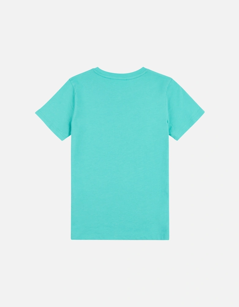 Youths Diamante Regular T-Shirt (Turquoise)