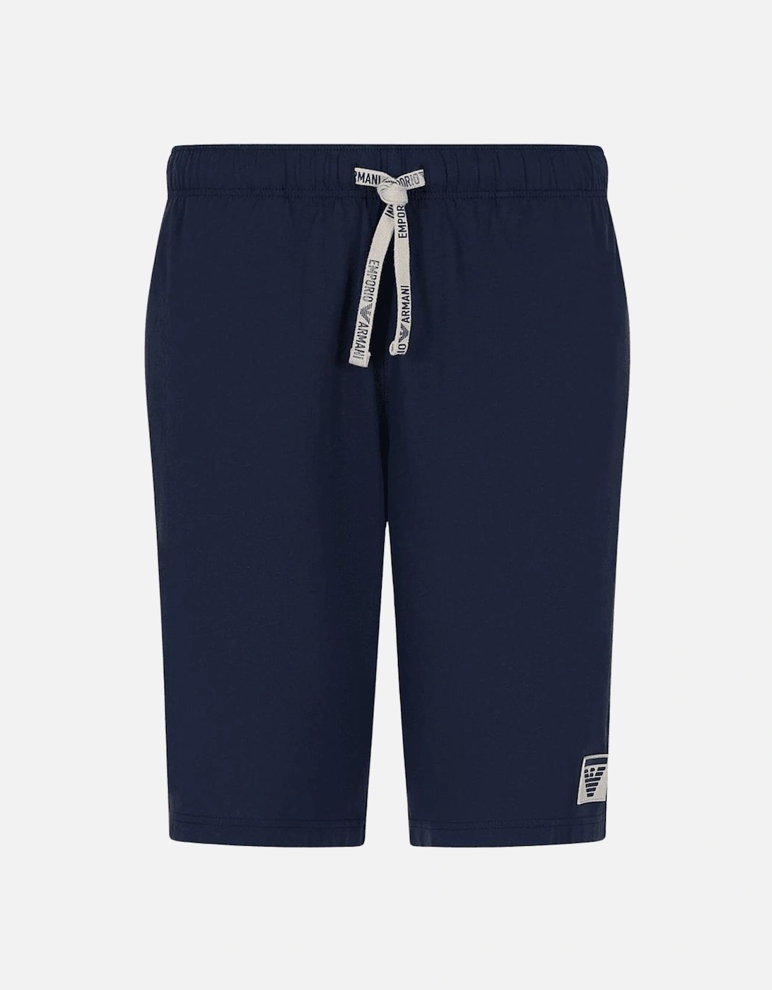 Cotton Rubber Logo Navy Shorts, 2 of 1