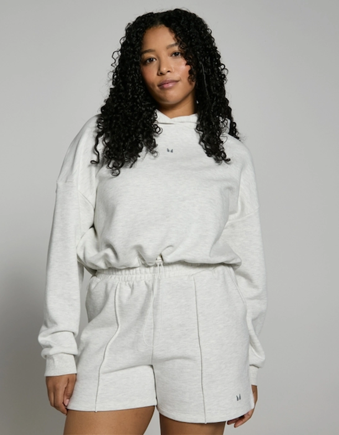 Women's Lifestyle Heavyweight Cropped Hoodie - Light Grey, 3 of 2