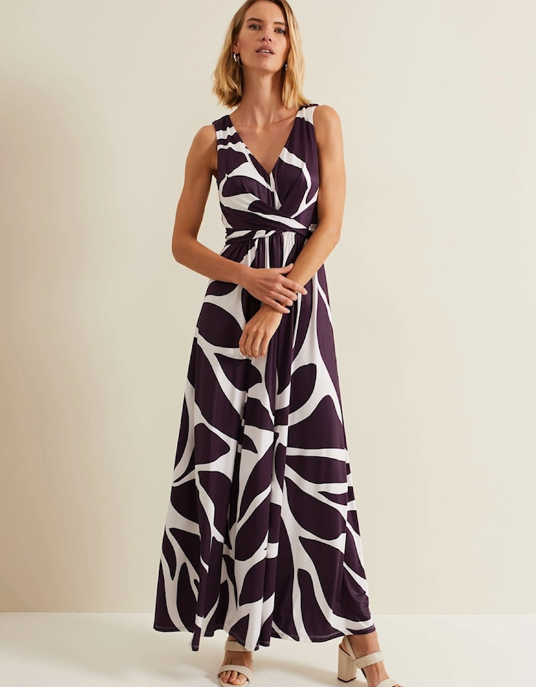 Palmer Leaf Print Maxi Dress, 2 of 1