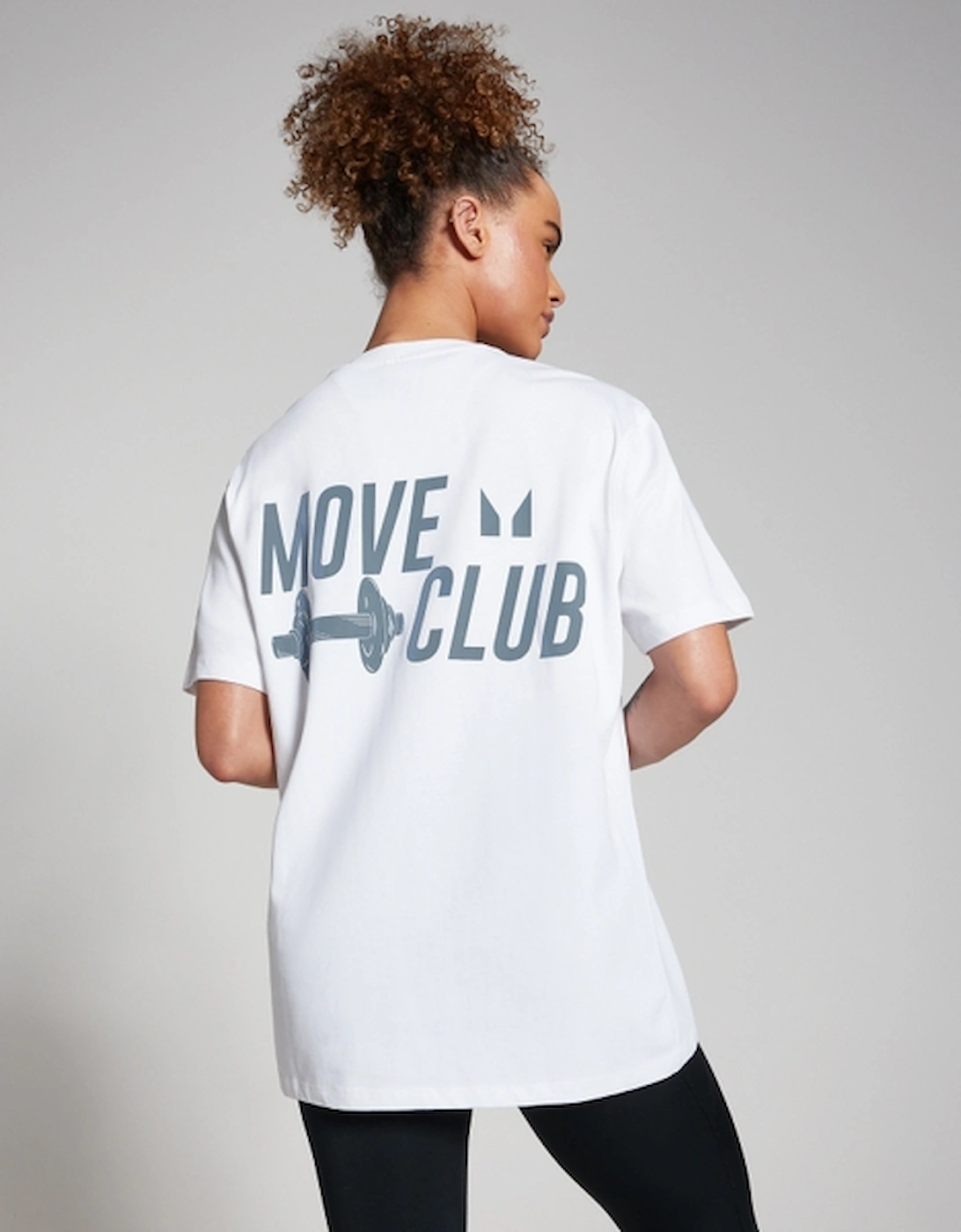 Oversized Move Club T-Shirt - White, 2 of 1