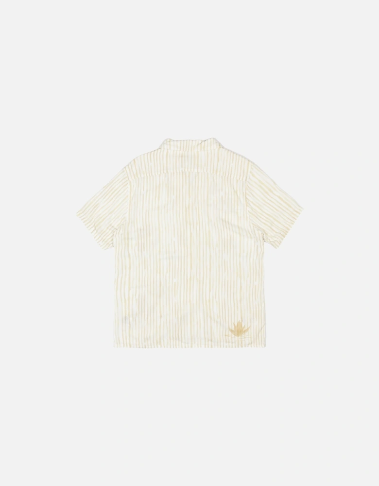 Lily Stripe Cuban Shirt - Camel