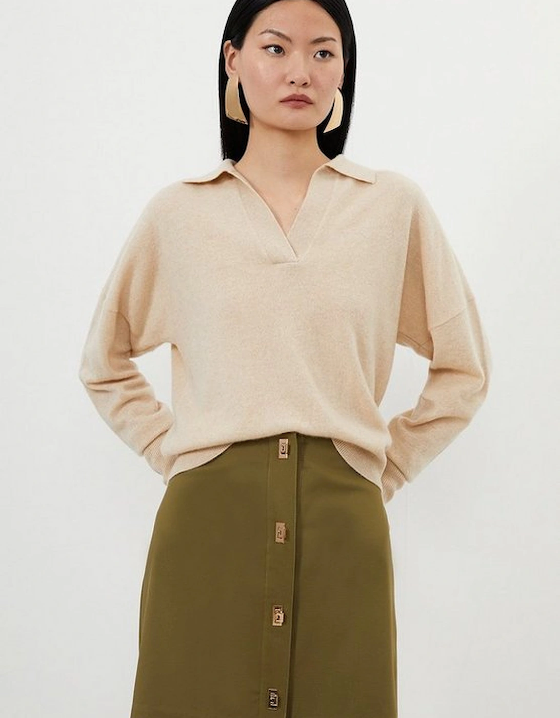 Techno Cotton Woven Hardwear Detail Mini Skirt, 5 of 4