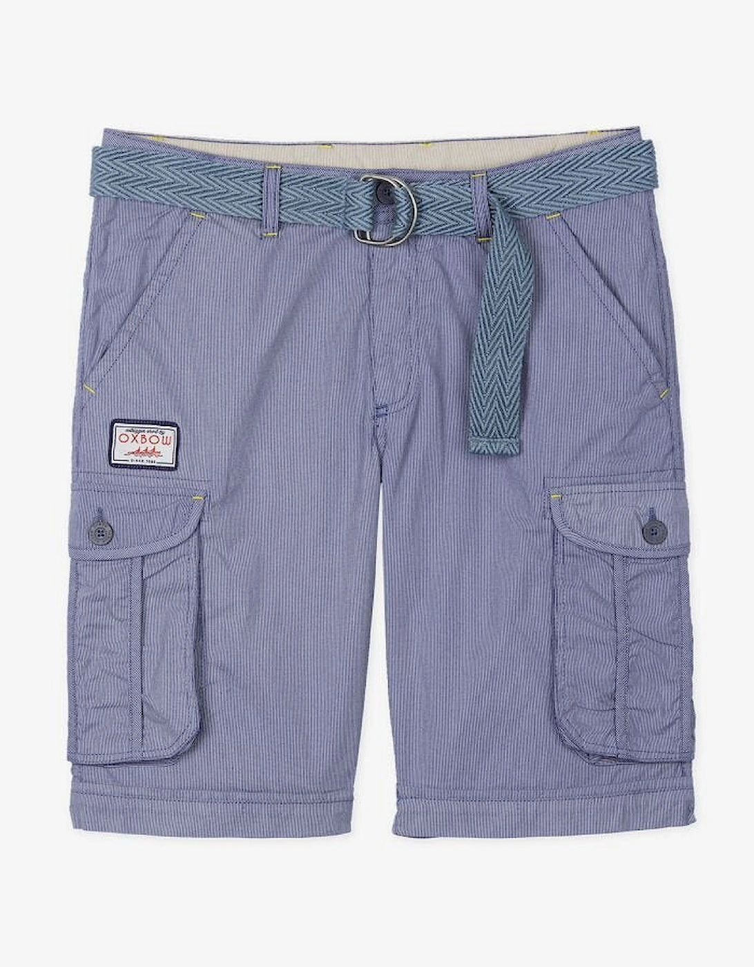 Mens Orpek Bermuda Cotton Cargo Shorts with Belt, 23 of 22