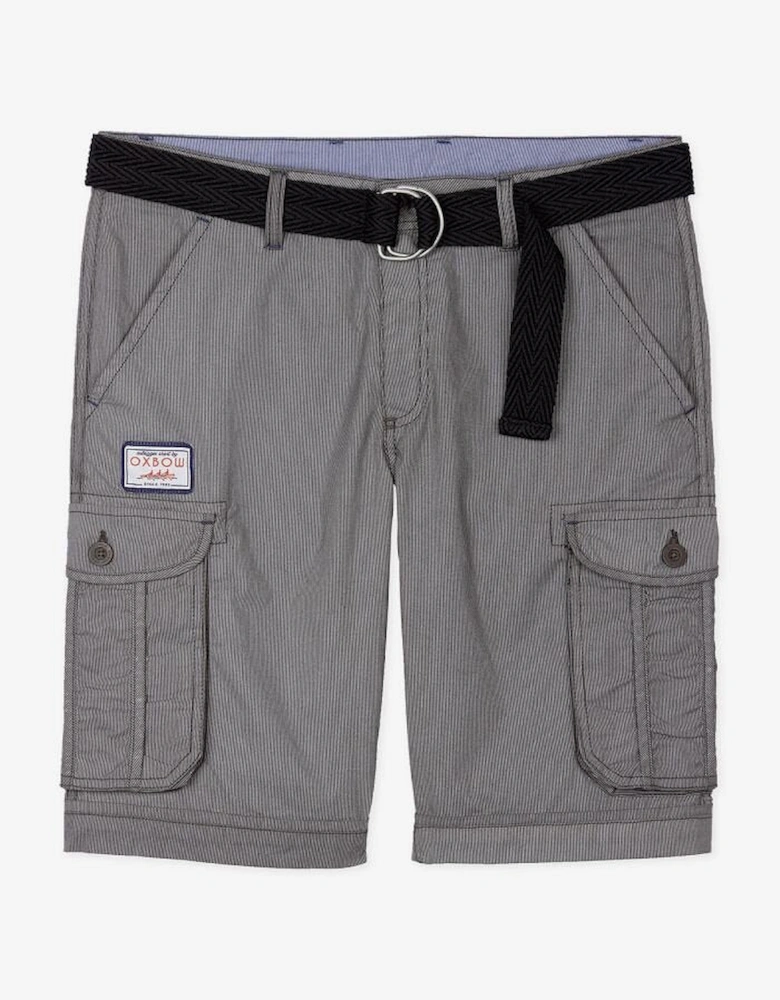 Mens Orpek Bermuda Cotton Cargo Shorts with Belt