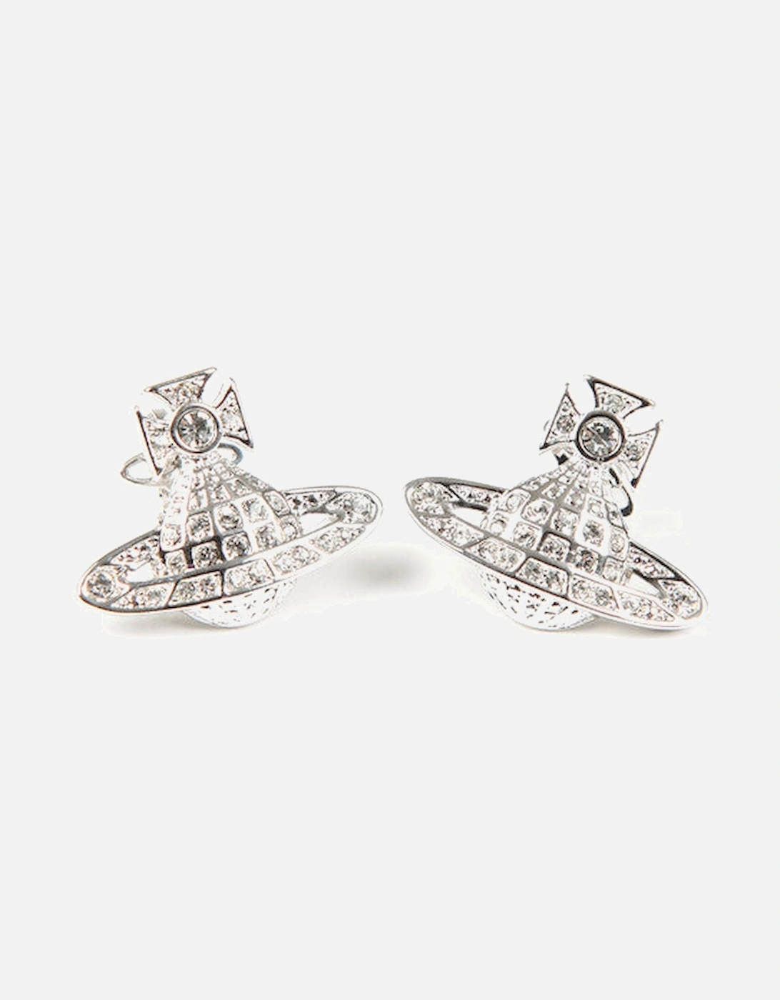 Men's Vivienne Westwod Minnie bas relief earrings - Silver - Size: NS