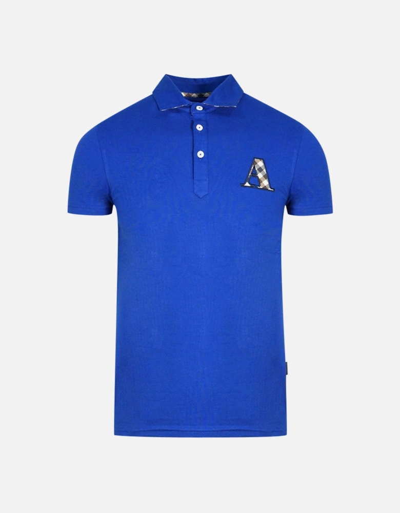 Check A Logo Blue Polo Shirt