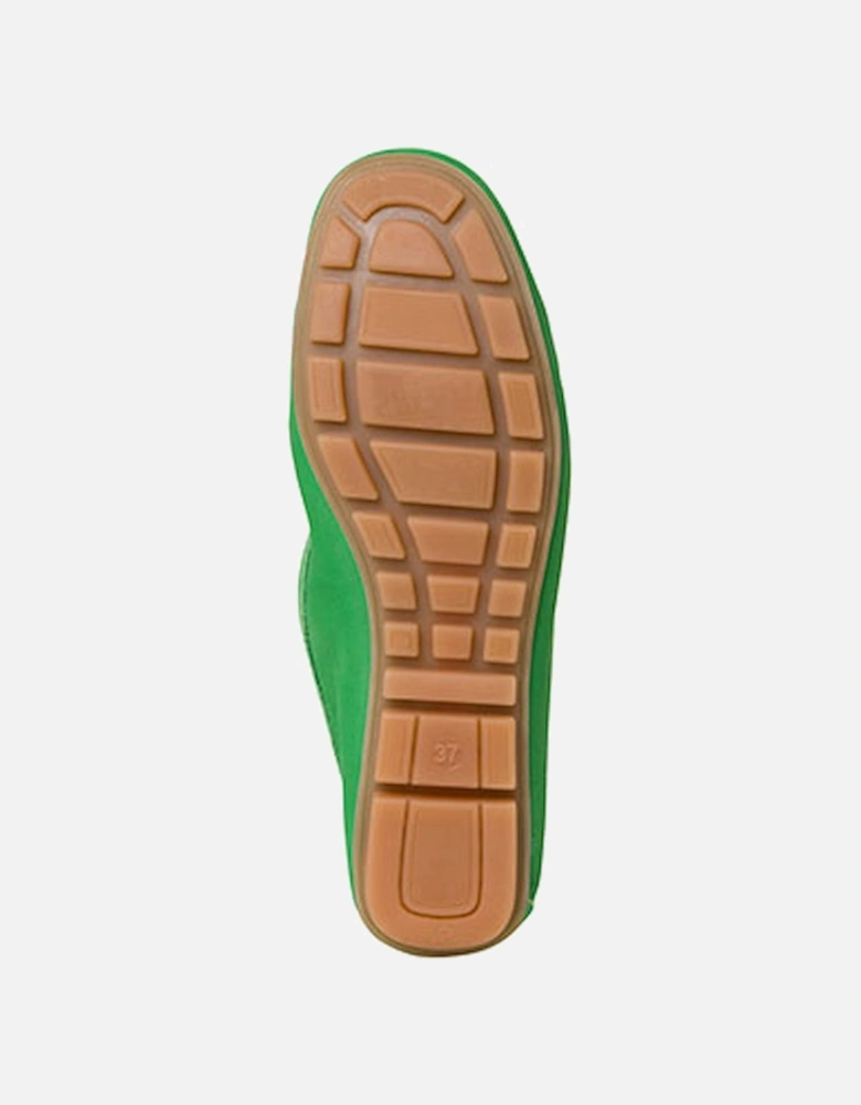 Women's Leather Slip On Shoe Green