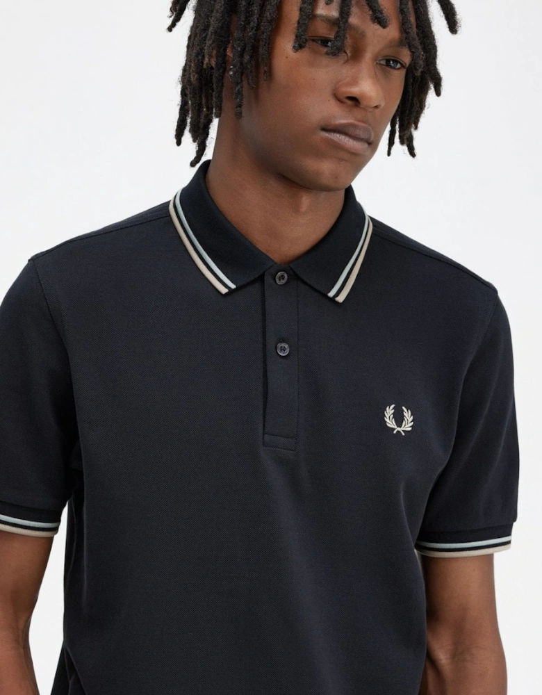 Mens Twin Tipped Signature Polo Shirt