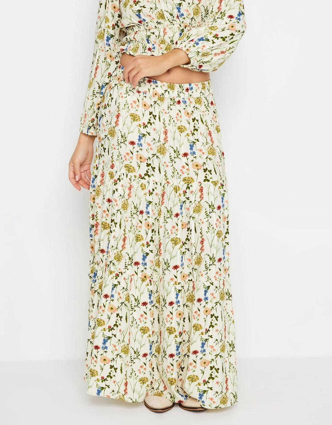 Petite Floral Print Tiered Maxi Skirt, 2 of 1