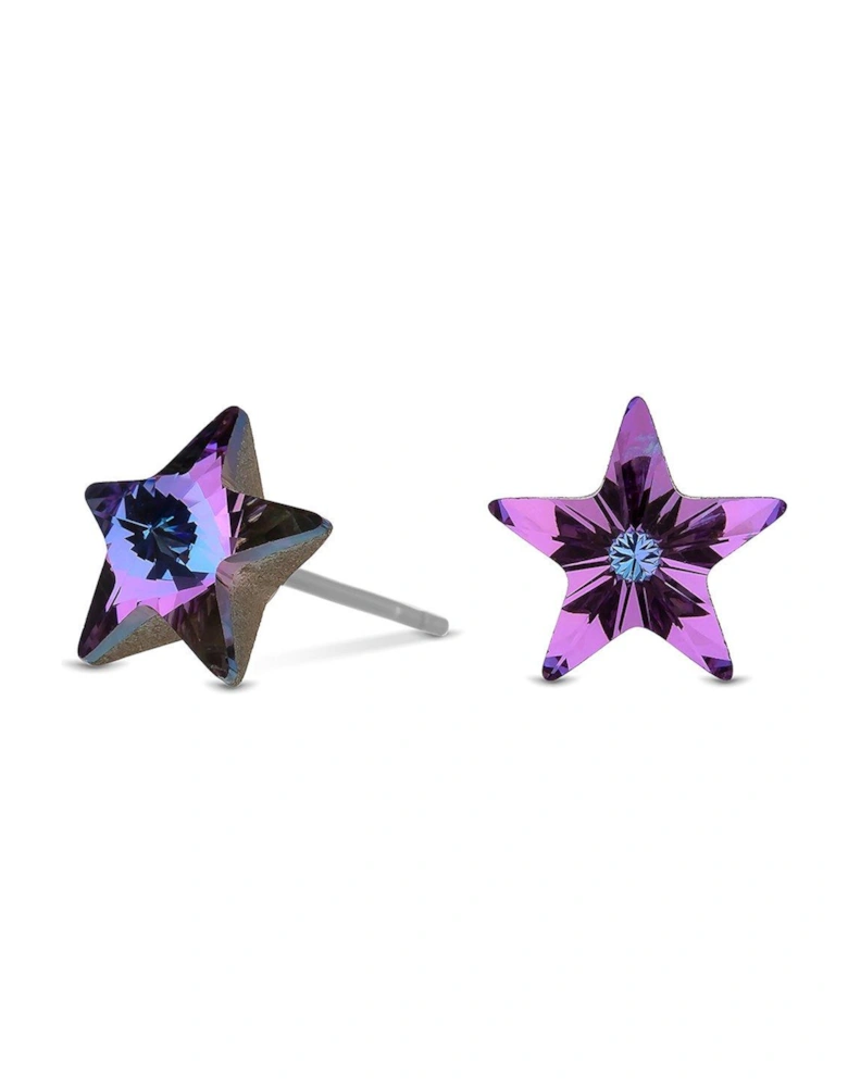 Vitral Star Crystal Stud Earrings
