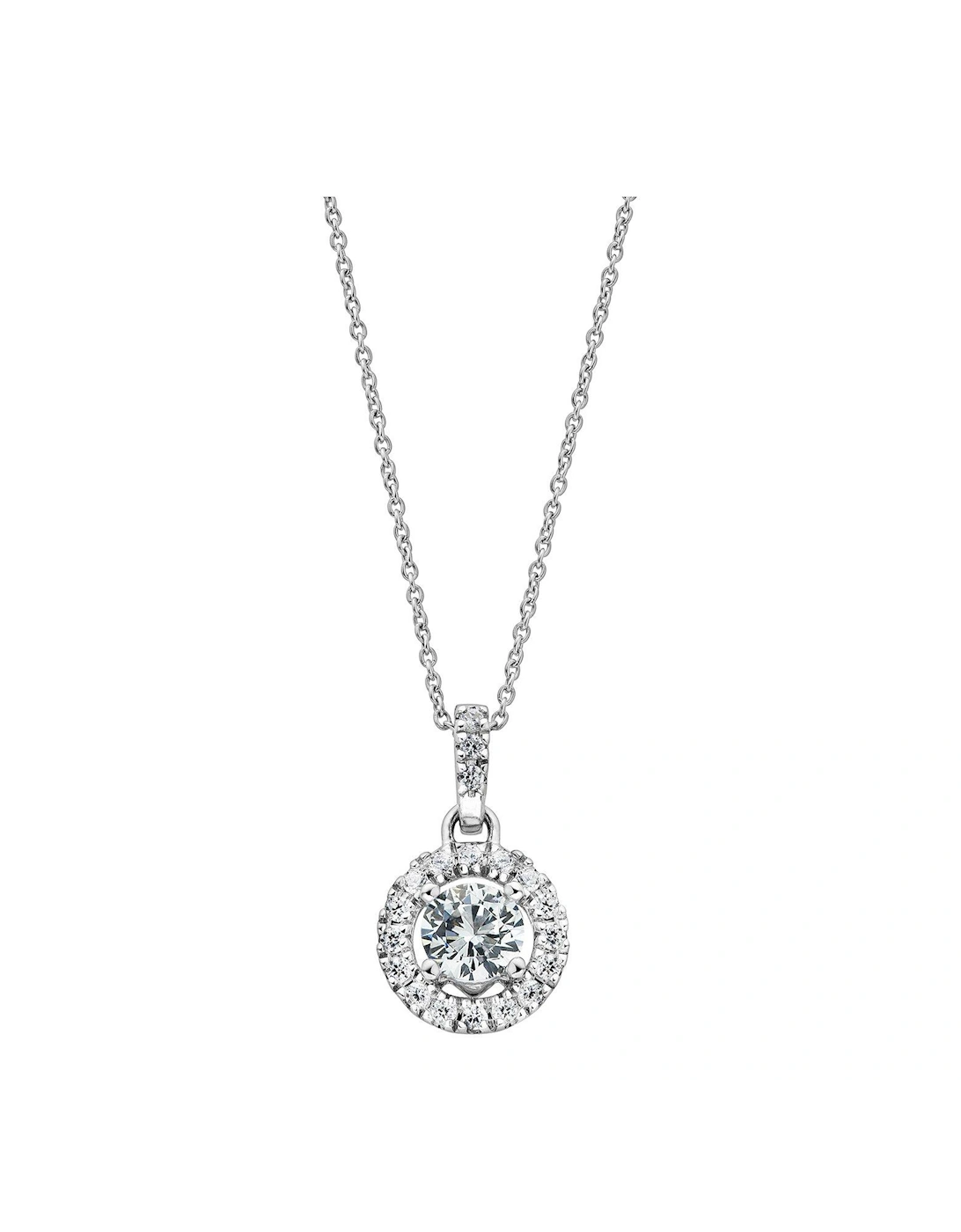 Ana 9ct Gold White Gold 0.33ct Lab Grown Diamond Pendant Necklace, 2 of 1