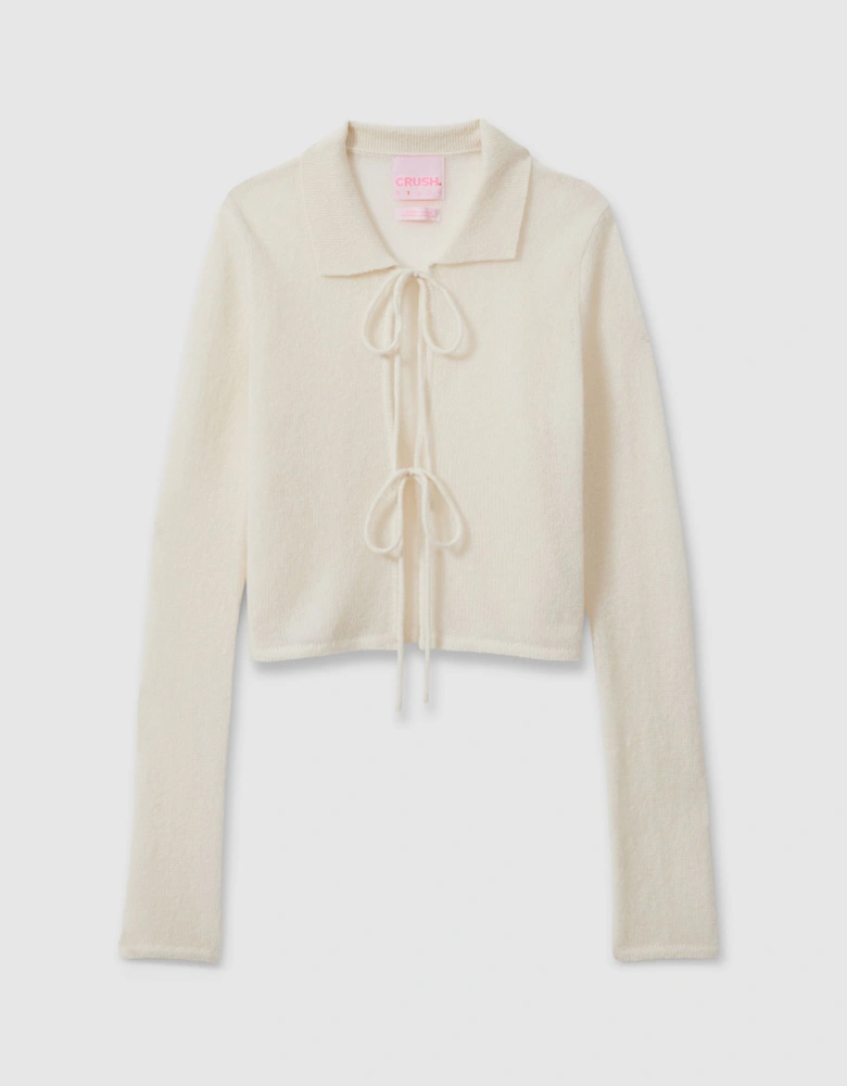 CRUSH Collection Cashmere Tie Front Cardigan