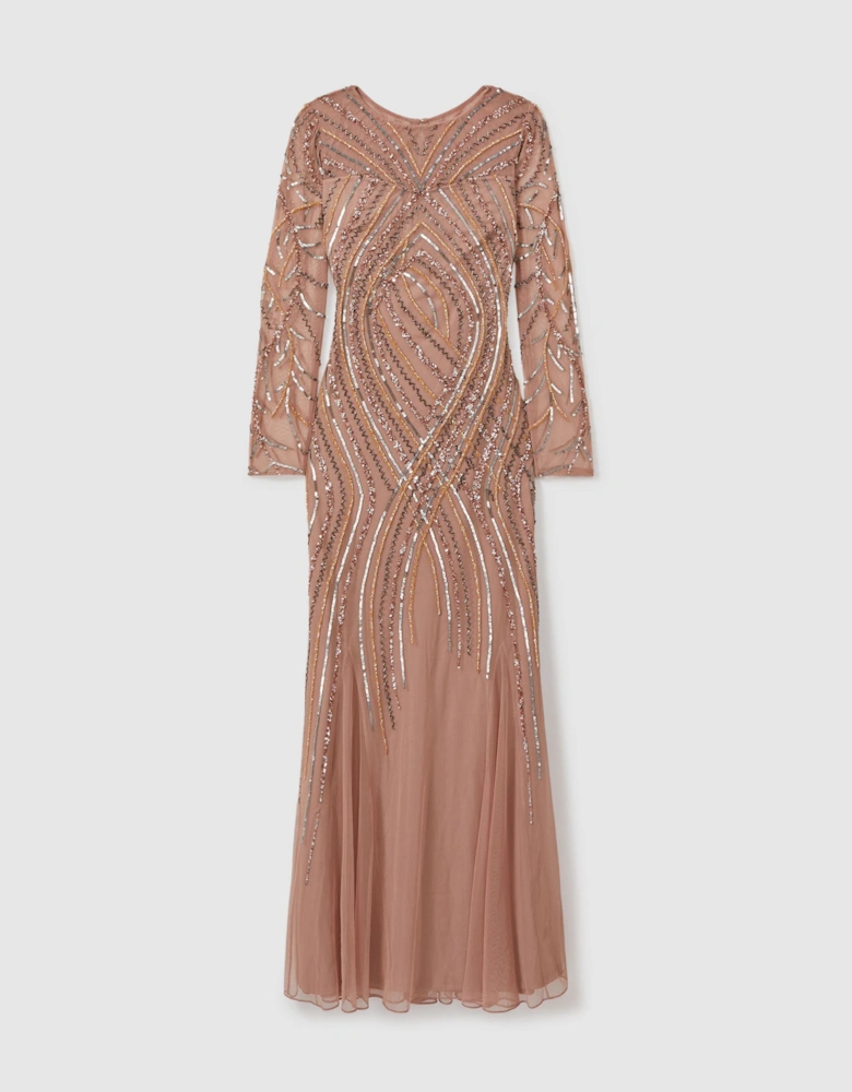 Raishma Embellished Tulle Maxi Dress