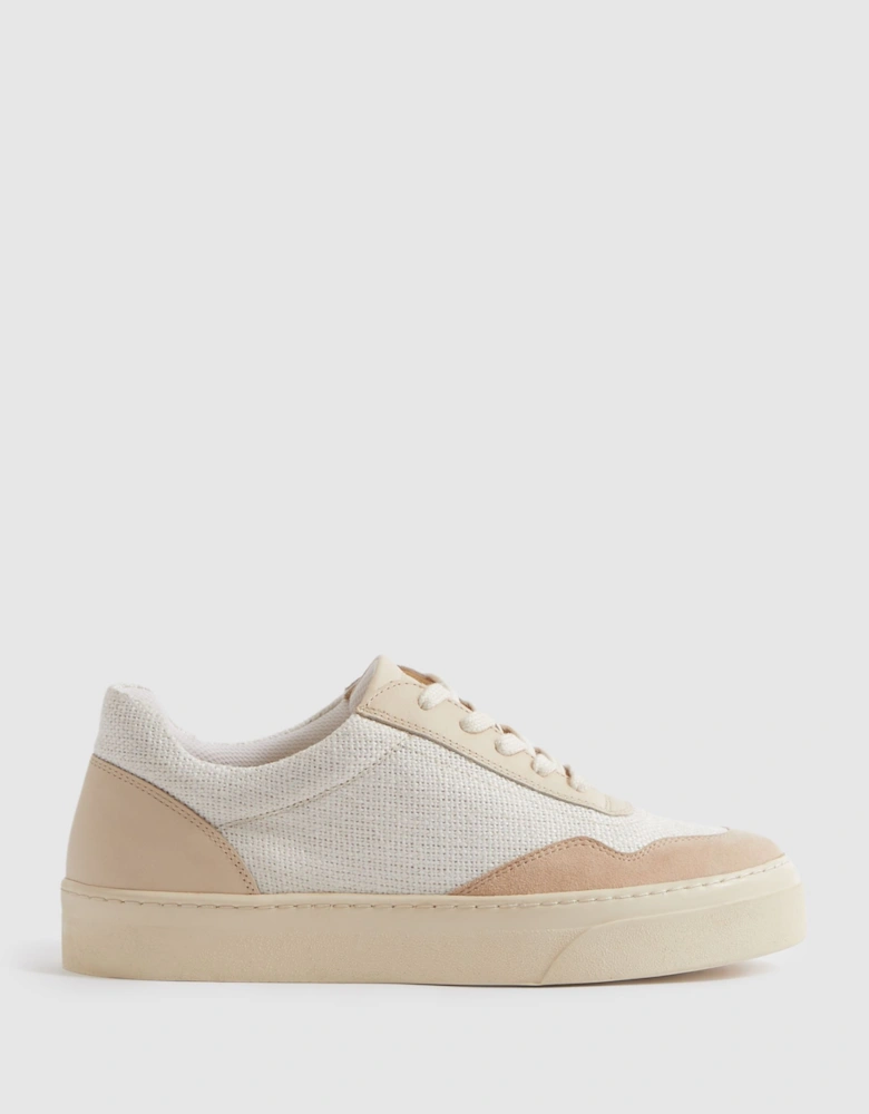 Canvas Leather Chunky Trainers