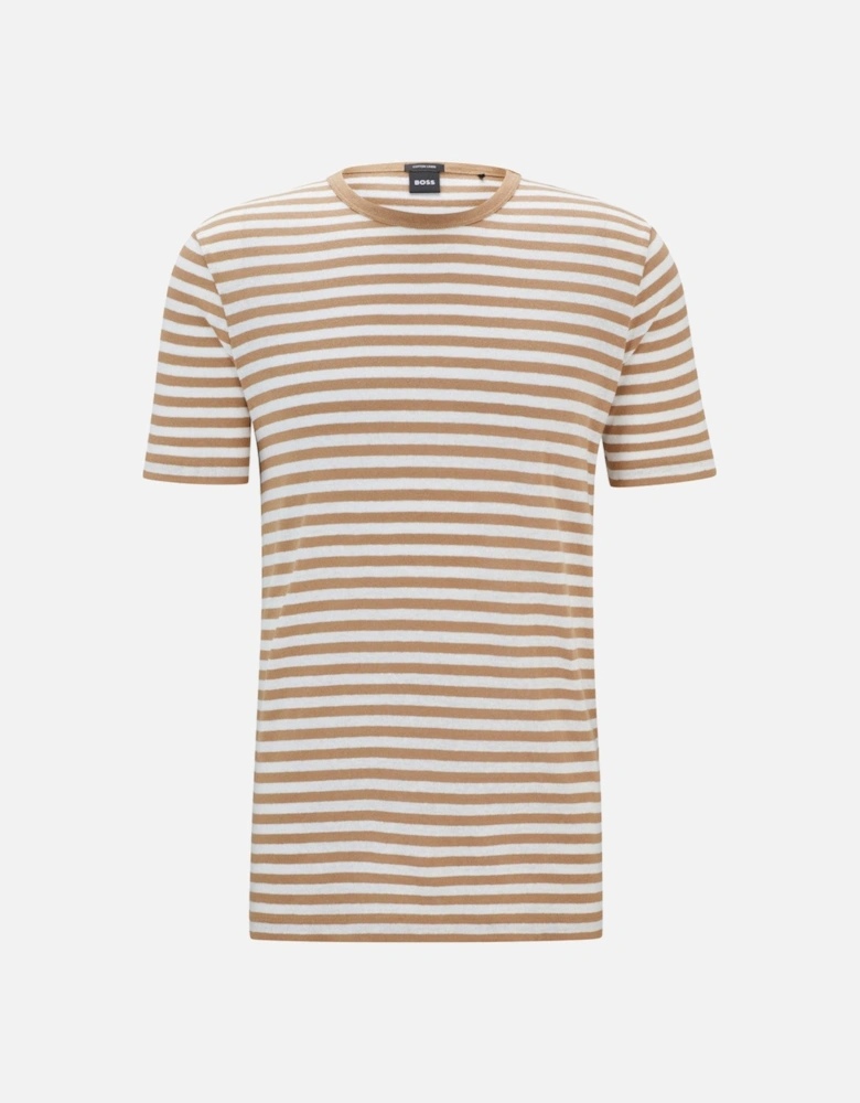 BOSS Black Tiburt 457 T-Shirt 10260141 260 Med Beige