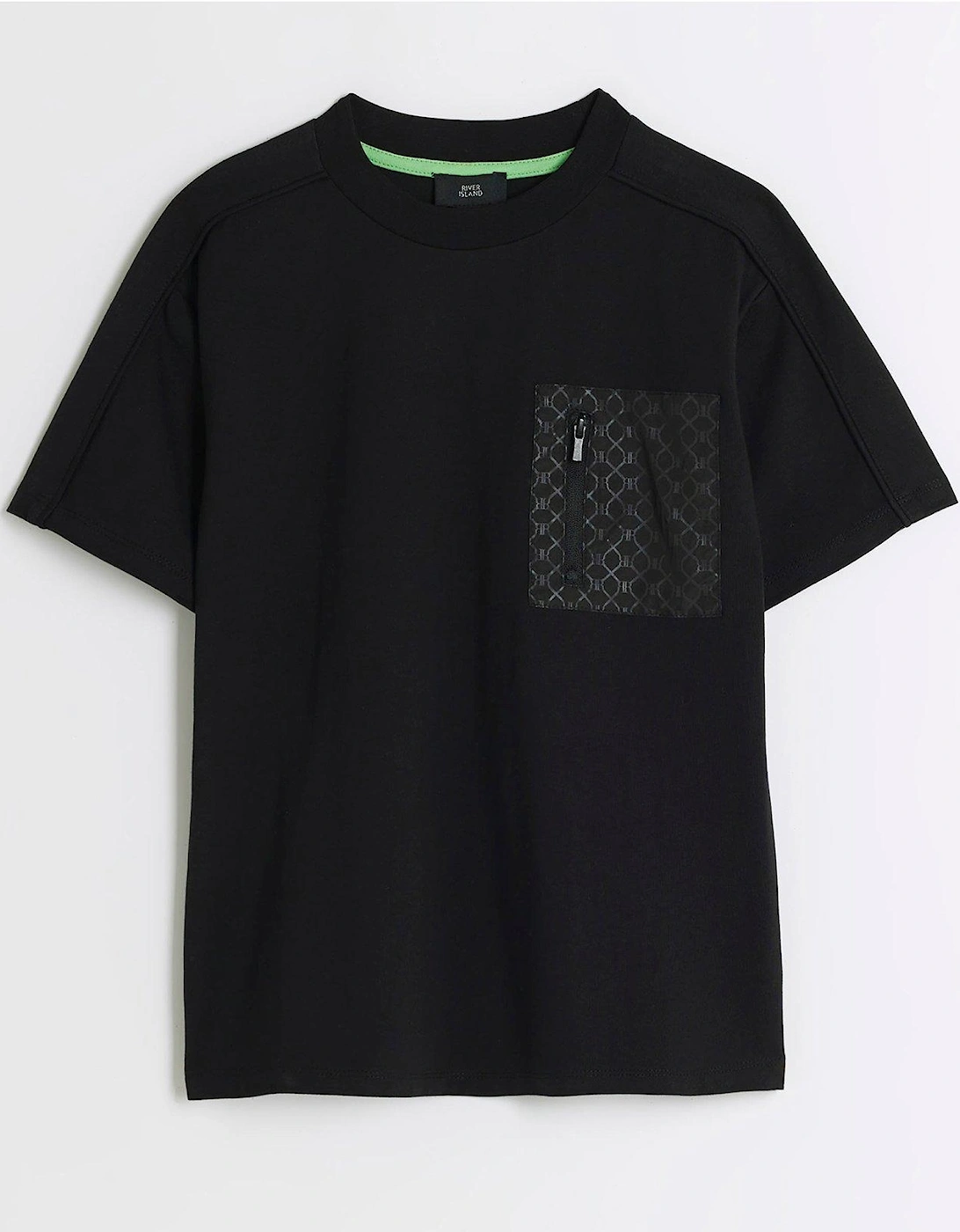 Boys Monogram T-shirt - Black, 5 of 4