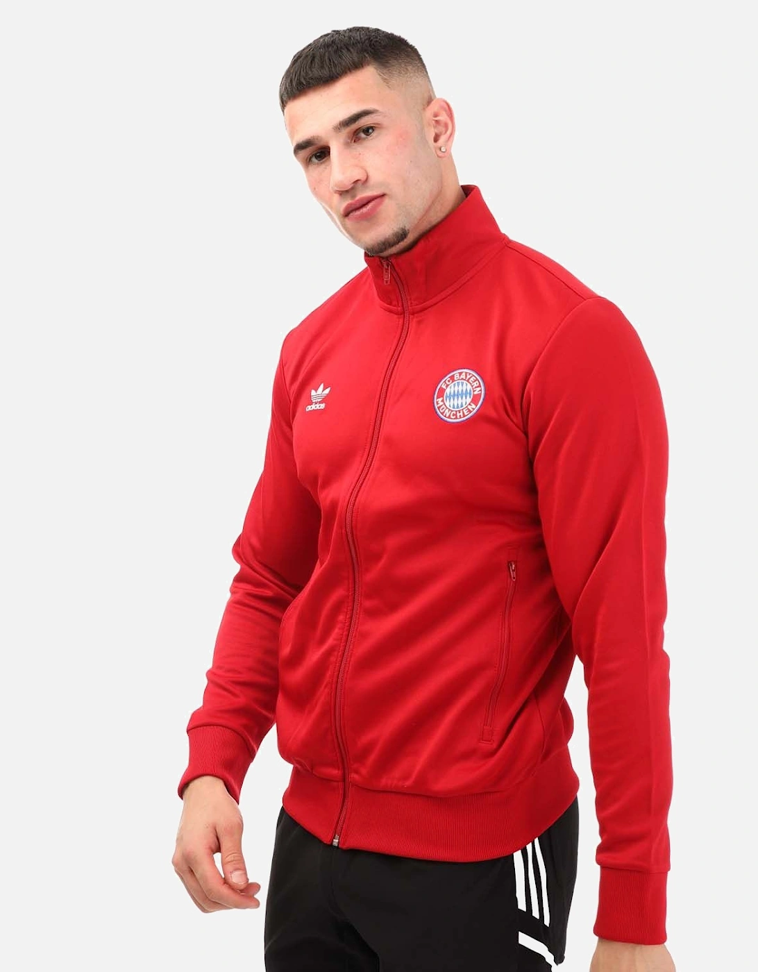 Mens FC Bayern Essentials Trefoil Track Top, 5 of 4