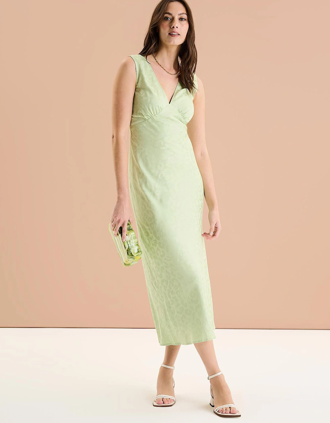 Iris Maxi Dress in Pistachio Green