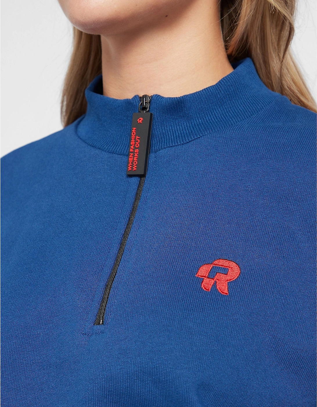 Womens Elektra Quarter-Zip Cropped Sweatshirt
