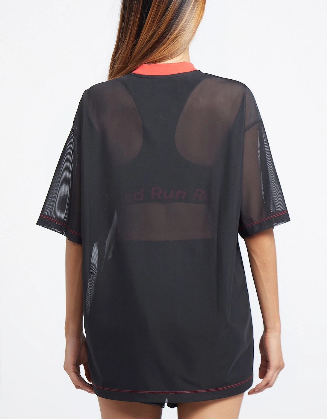 Womens Inky Oversized Net T-Shirt