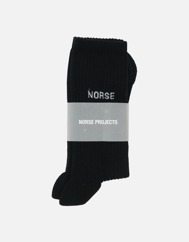 Bjarki Black Logo Socks