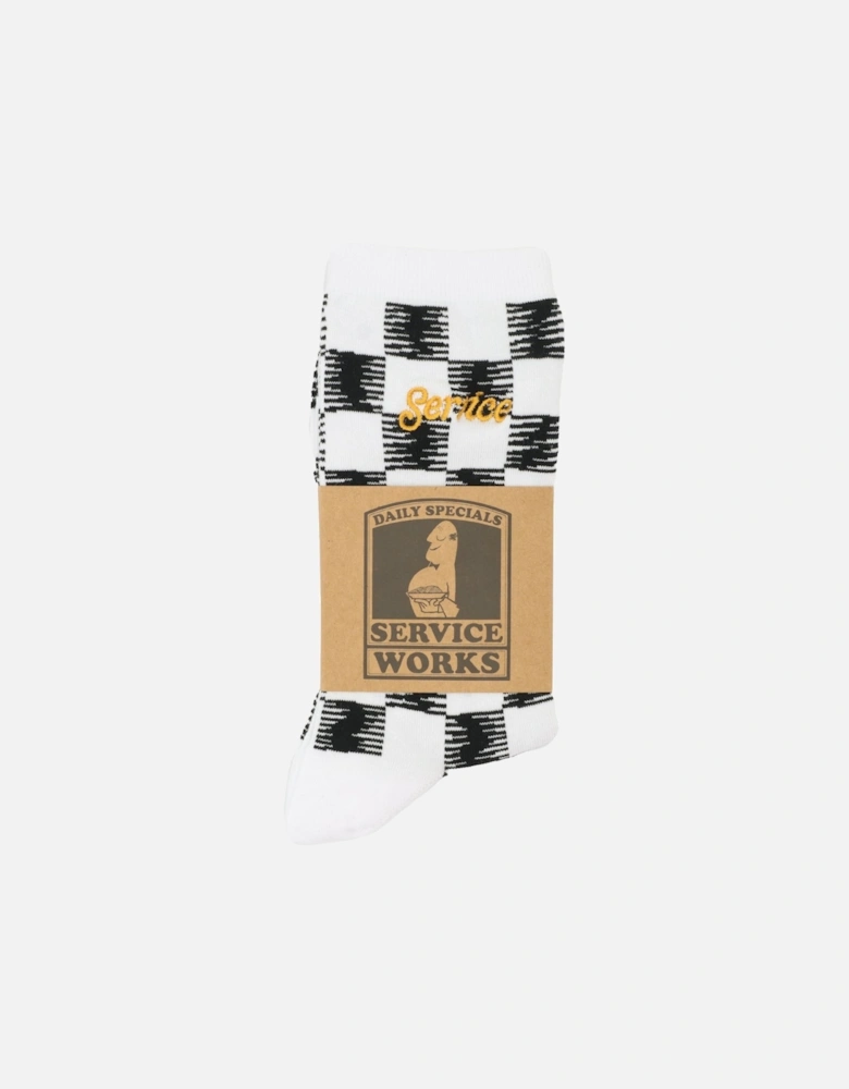 Checker White Black Socks