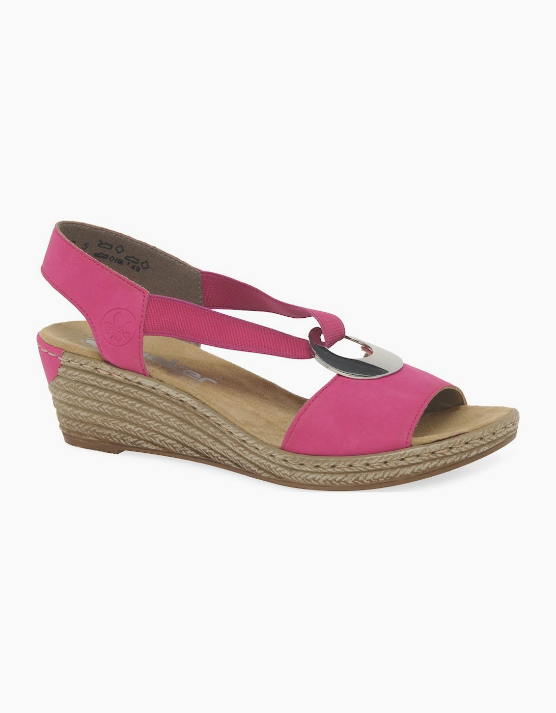 Rieker Women's Pink Alula Wedge Heel Sandals  3.5 Size 3.5