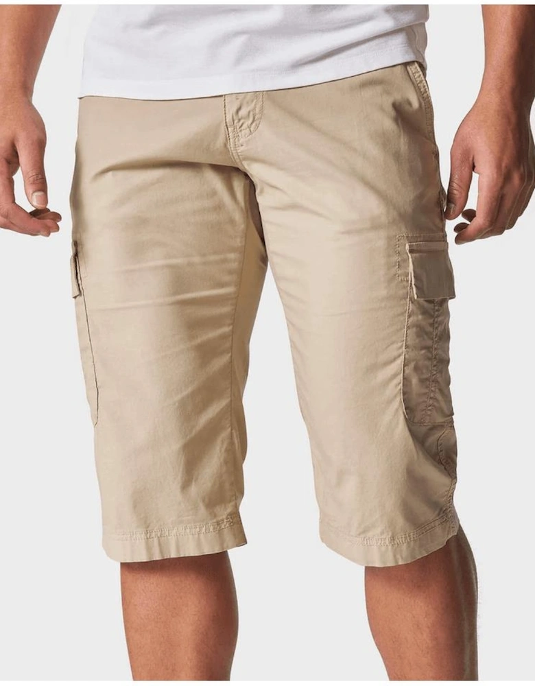 Husk 3/4 Length Beige Cargo Shorts