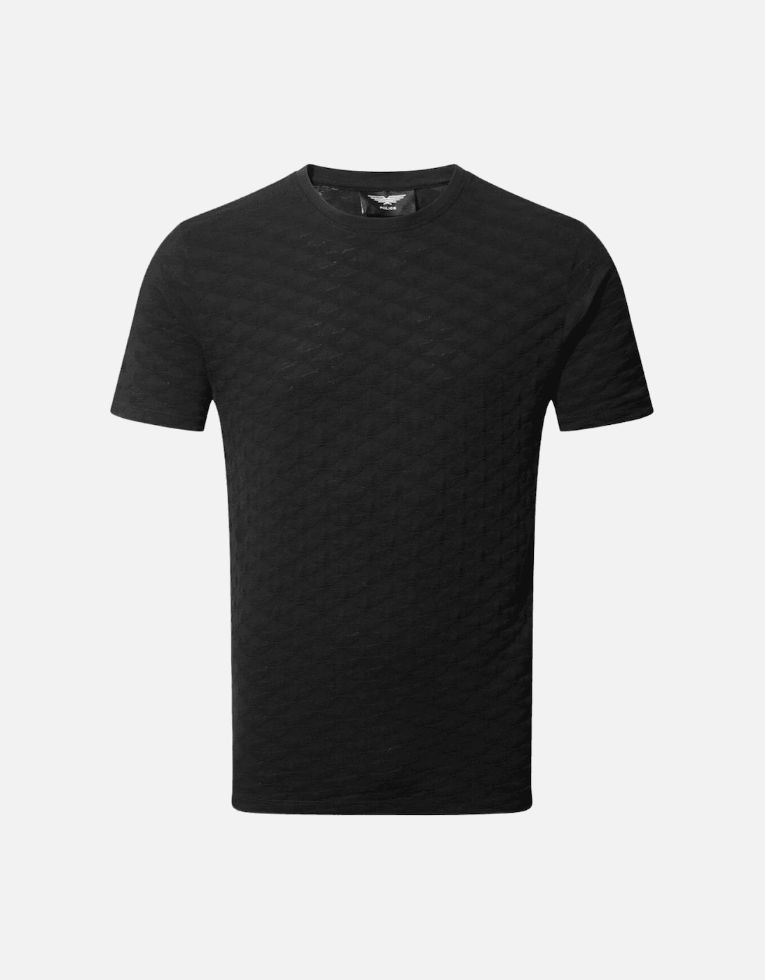 Norrie Textured Logo All Over Black T-Shirt, 4 of 3