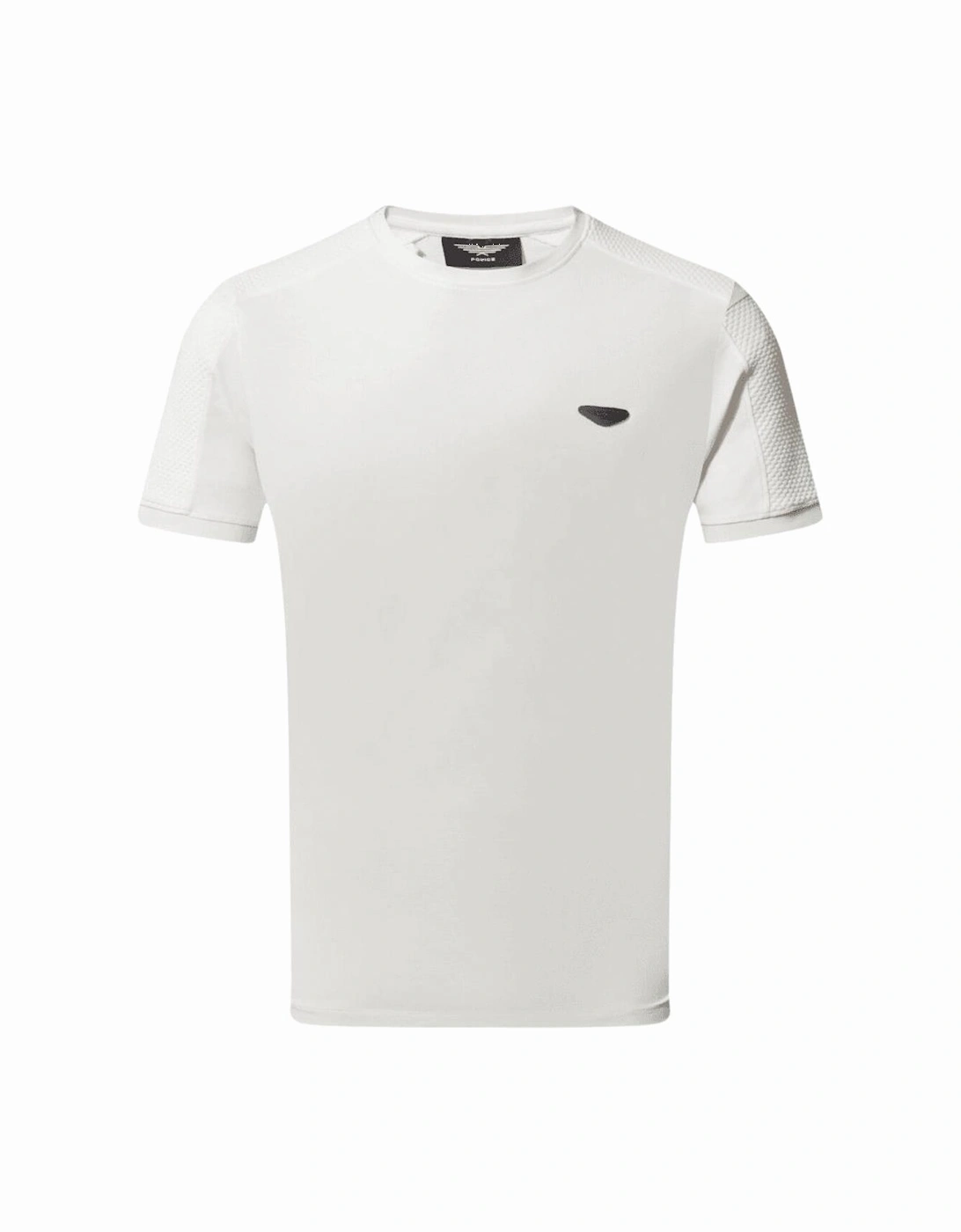 Maspes Textured Metal Logo Bone White T-Shirt, 4 of 3
