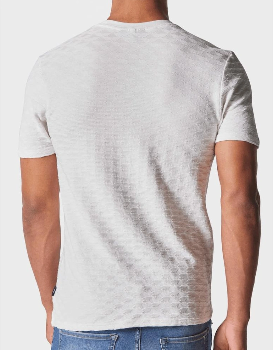 Maspes Textured Metal Logo Bone White T-Shirt