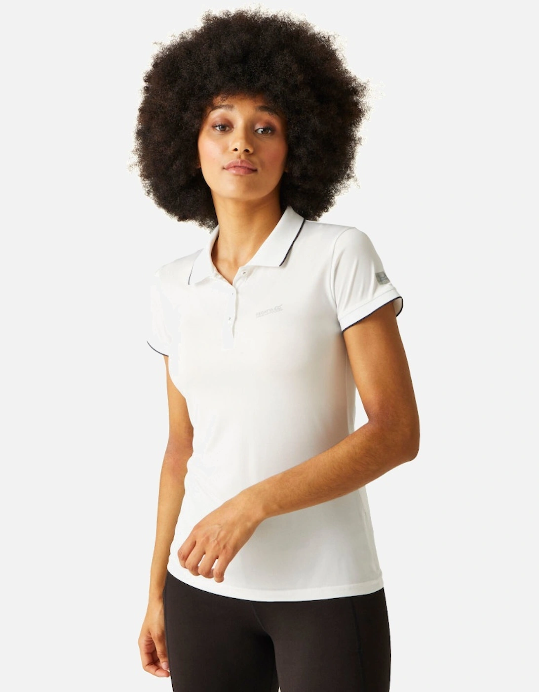 Regatta Womens Wo Remex II Quick Dry Wicking Active Polo Shirt - White - Size: 14 - Love the Sales