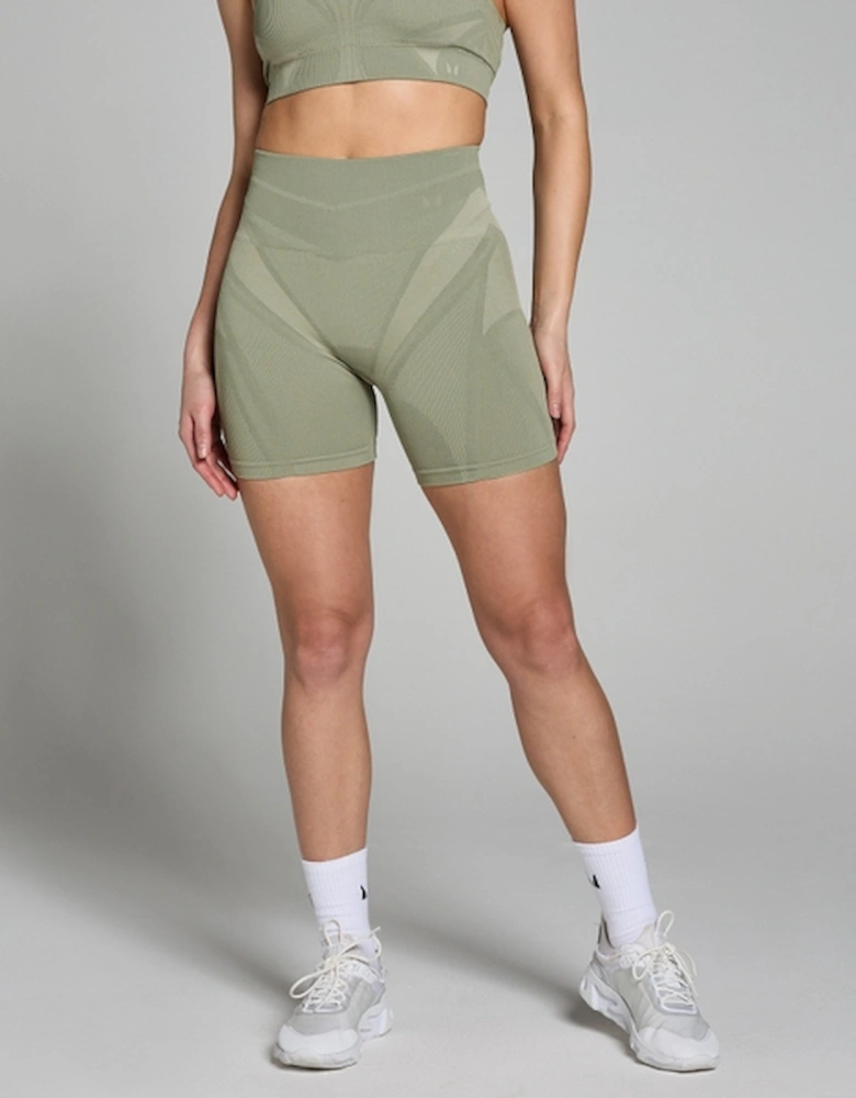 Women's Tempo Ultra Geometric Seamless Booty Shorts - Brindle