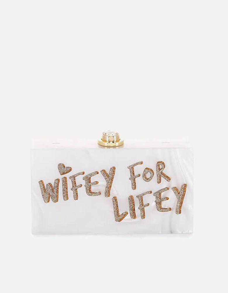 Women's Cleo Wifey For Lifey - White & Gold