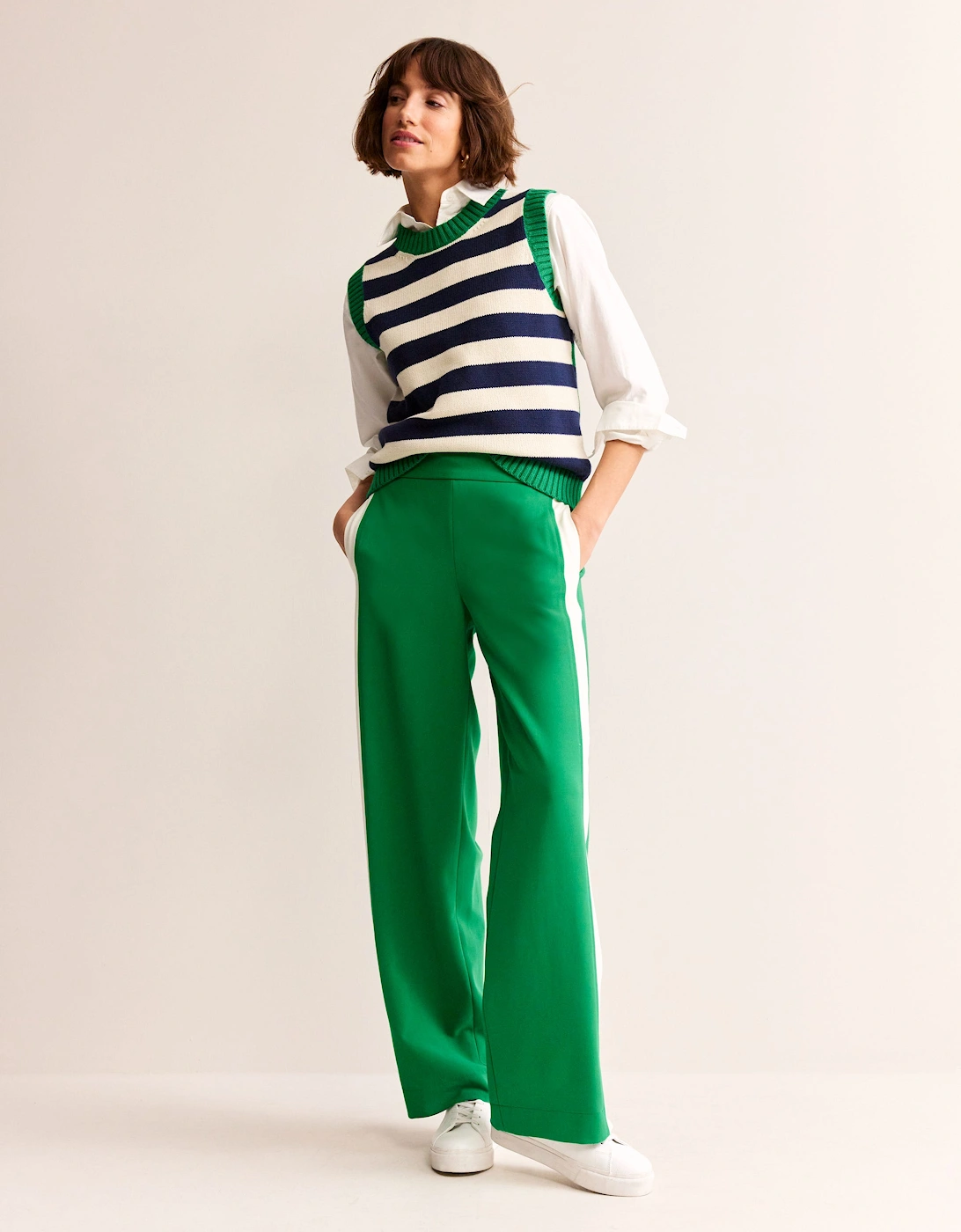 Pull On Side Stripe Trousers, 2 of 1