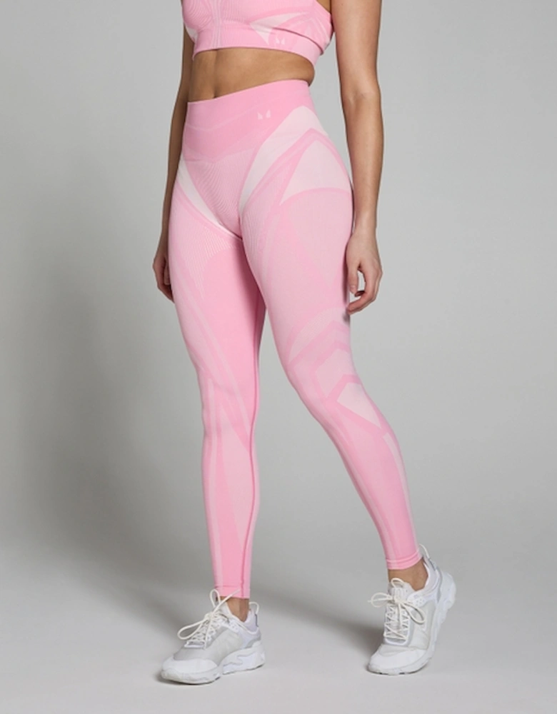 Women's Tempo Ultra Geometric Seamless Leggings - Blossom Pink