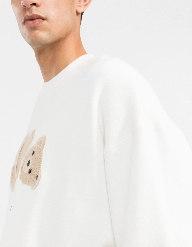 Bear Crew Neck Sweatshirt White