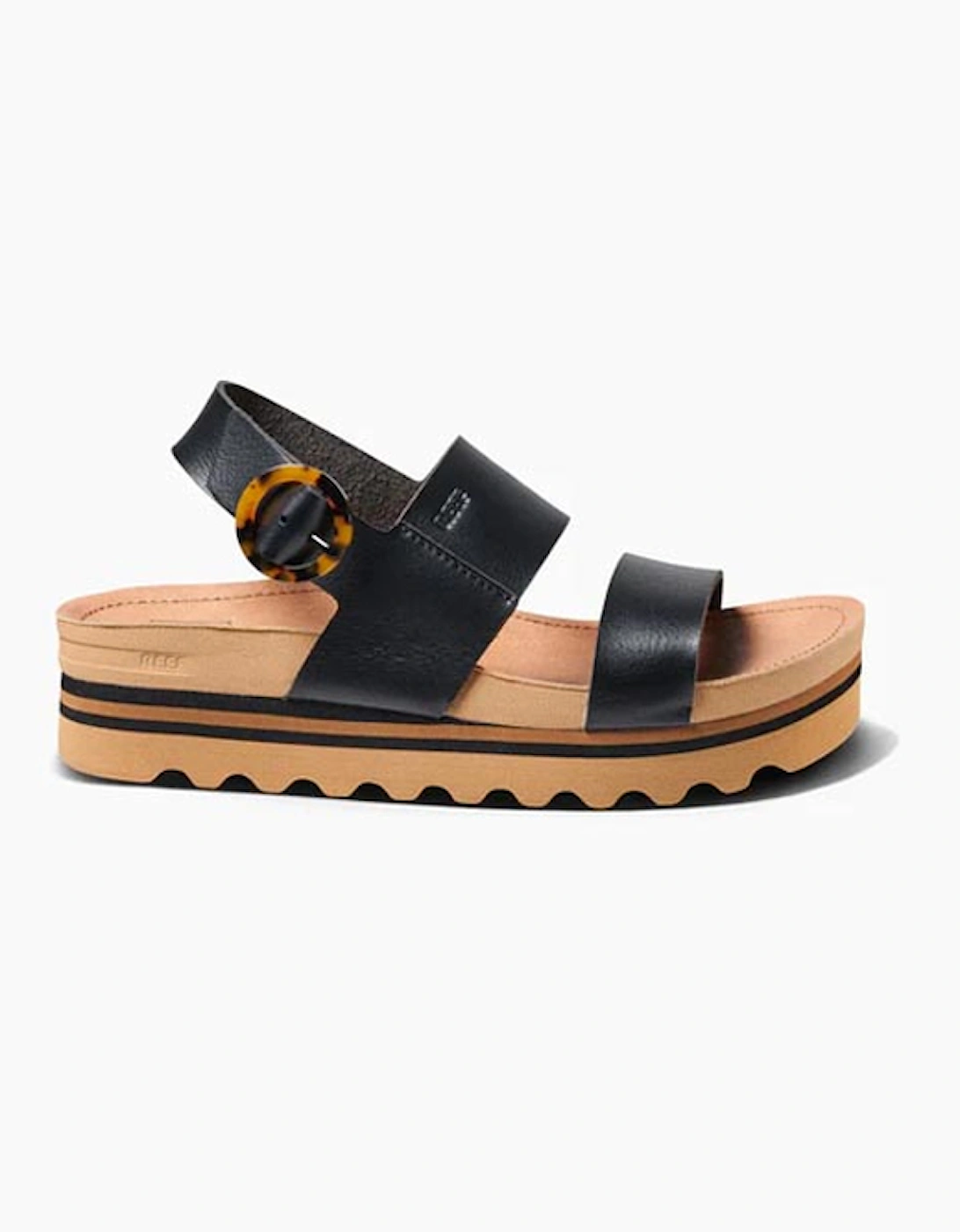 Women's Vista Hi Buckle Sandal Black/Tan